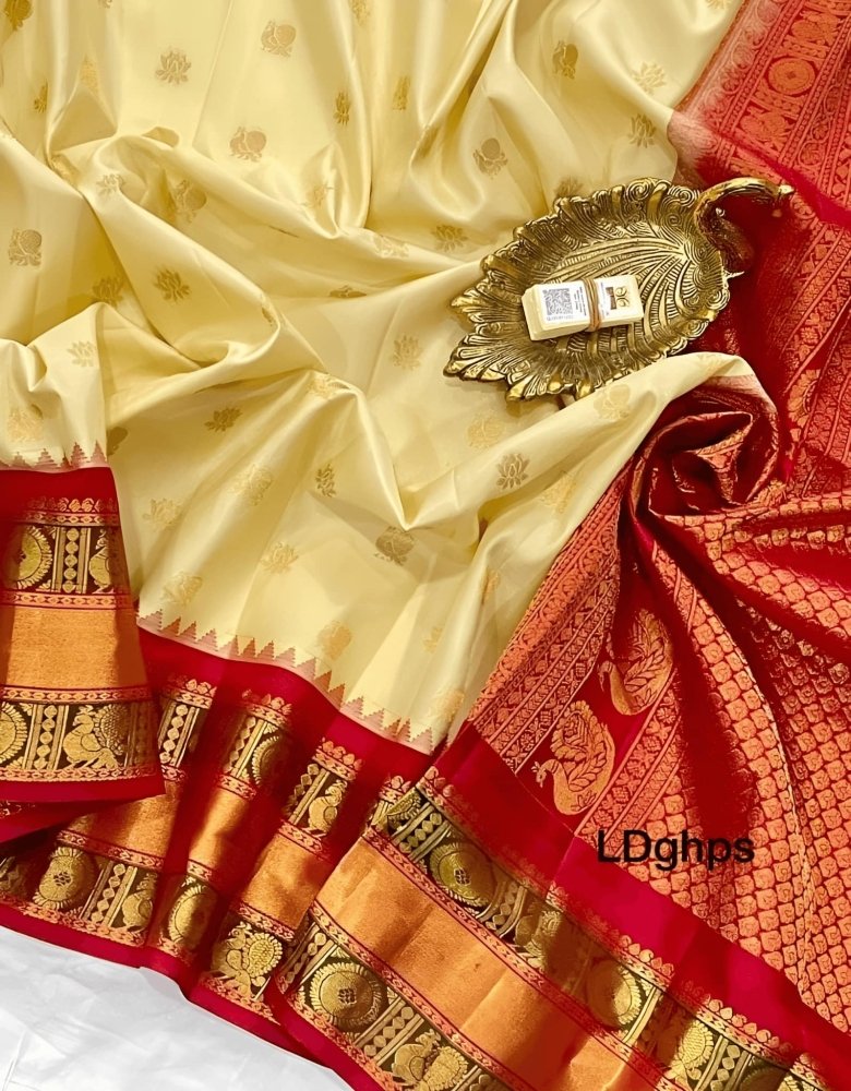 saree - silk - gadwal - gold - s10002 - Saree - Aakritee - S10004