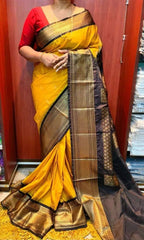 Saree South Silk Blended Traditional Festive Beige Durga Pujo Diwali S10968 - Saree - Aakritee - S10968